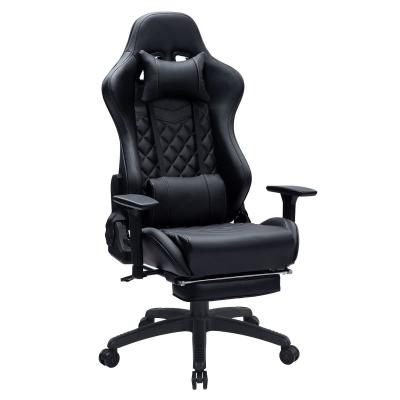 China Massage Gaming Chair voor volwassenen 350 lbs Versterkte basis Verstelbare armsteun Draaiende stijl Te koop