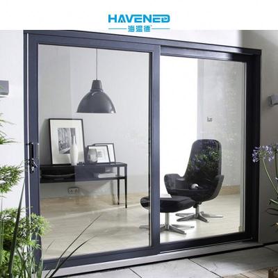 China Heat Insulation Residential Villa Large Panel Thermal Spout Double Glazed Aluminum Lifting Sliding Door for sale