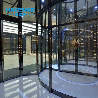 China Automatic Commercial Front Glass Revolving Door Heat Insulation Store Sliding Door for sale