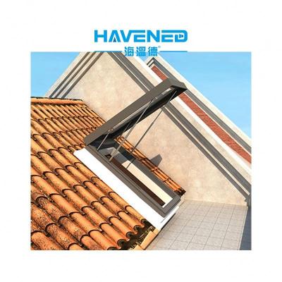 China Folding Screen Aluminum Alloy Sunshade Roof Skylight Roof Skylight Tempered Double Laminated Glass Tile Roof Skylight for sale