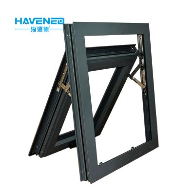 China North American Swing Standard Hot Sale Insulated Black Tinted Aluminum Window Tilted Aluminum Exterior Hung Window for sale