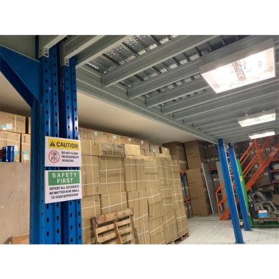 China Industrial Steel Flooring Corrosion Protection Warehouse Mezzanine Rack System for sale