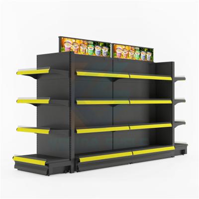 China Single/Double Sided Supermarket Shelving Grocery Racks Supermarket Shelf Gondola for sale