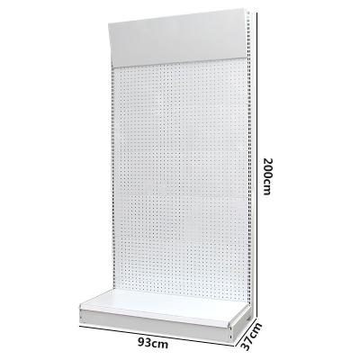 China Warehouse Storage System Floor Standing Pegboard Panel Shelf Tool Storage Display Hardware for sale