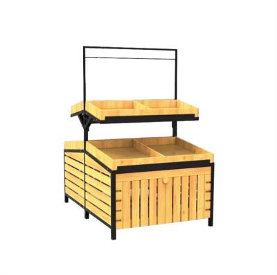 China Fruit and vegetable deli shelf single/double-sided design, store shelf buries retail display for sale