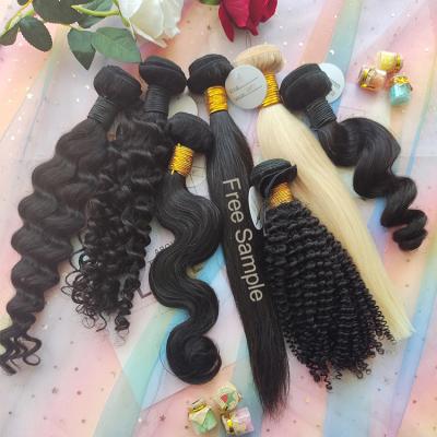 China Curly Free Sample 9A Loop Cuticle Aligned 100% Brazilian Virgin Hair Weaves Extensions Unprocessed Bundles Seller for sale