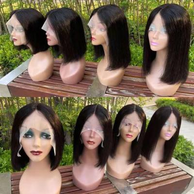 China Cheapest Wholesale Straight Wigs Straight T-part Lace Front Lace Front Wigs Natural Black Remy Human Hair Cheapest Straight Lead Wigs for sale