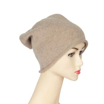 China Fashion\Winter Luxury Comfortable 100%\Durable Beanie Hat Popular Wool Knitted Cashmere Hemming Hat for sale