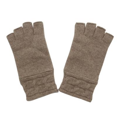 China Comfortable Warm Sale Winter 100% Cashmere Half-finger Mitten Gloves For Women for sale