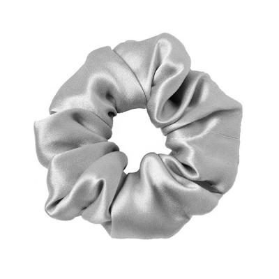 China New Style 100% Pure Mulberry Solid Color Satin Environmentally Friendly Hair Bands Girls Hair Silk Scrunchies for sale