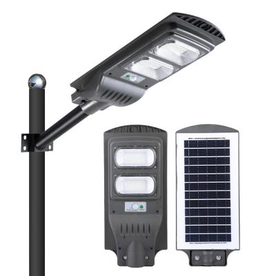 China HIGH Lumen Ip65 Outdoor Waterproof 30w 60w 90w 120w 150w ROAD Integrated All In One Solar Led Street Light for sale