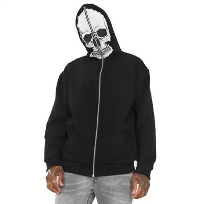 China Breathable Custom Masked Hoodie Blank Full Face Zip Hoodie with Logo Kangaroo Pocket Hoodie for sale