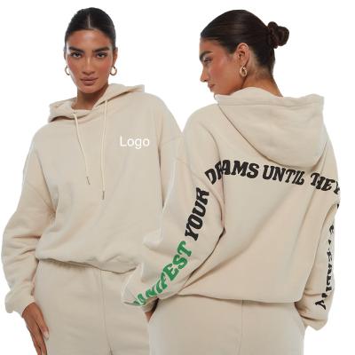 China Anti-pilling Custom logo hoodies and sweat pants jogger set woman screen printing tracksuits customized women jogger sets for sale