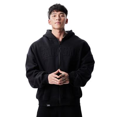 China Other Heavy weight luxury oversized hoodie fleece Inside men's oversized hoodies embossed oversized zip up hoodie for sale