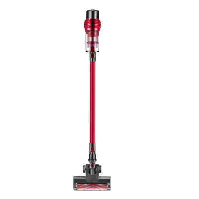 China Multi Functional Hotel Cordless Battery Stick Vacuuming Red Vacuum Cleaner 3 in 1 Vacuum High Efficiency Slim Upright Motor in Home for sale