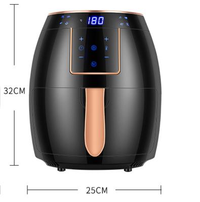 China Hotel Extra Large Capacity 5.7 Quart Air Clean Easy Non-Stick Deep Fryer Custom Touch Screen LED Air Fryer No Oil & for sale