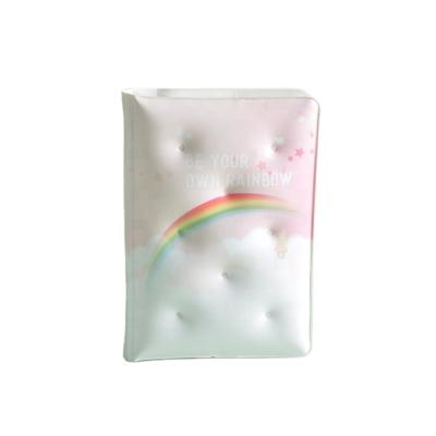 China Kawaii Rainbow White TPU Material Thick Notebook Pillow Printed Useful Journal for sale