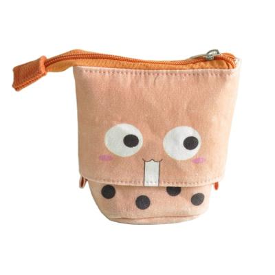 China New-school Cute Cute Gifts Retractable Stationery Pencil Case Holding Pen Holder Telescopic Makeup Pouch Pop Up Cosmetics Bag for sale