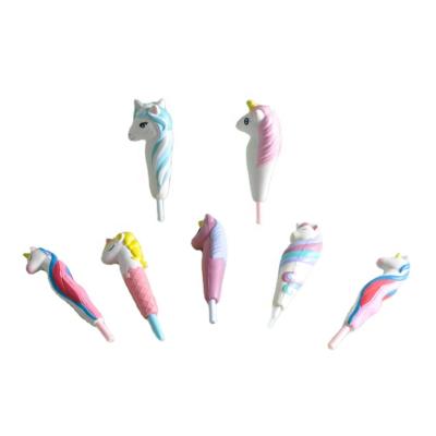 China office & School pen 2021 new design kawaii slow rising pu foam unicorn slow rising ball pen for sale