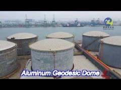 aluminum geodesic dome roof for drinking water storage and oil storage tank