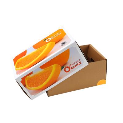 China Recycled Materials Tops Selling Custom Logo Printing Cardboard Corrugated Mailing Box , Fruit Packaging Box for sale