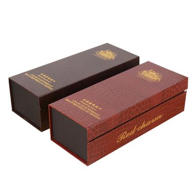 China High End Recycled Magnet Packaging Materials Box Decorative Snakeskin Pattern Antique Custom Business Wine Boxes Packaging for sale