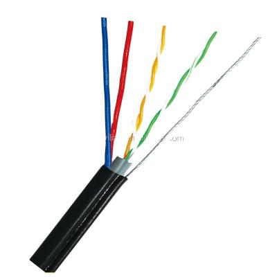 China Telecommunication / monitor factory price 2 pair line twist structure with two cat5e power network cable monitor cable for sale