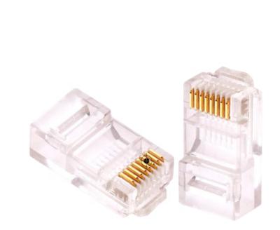 China Networking audio & Factory video professional Cat5e rj45 network connector socket 8P8C gold plated high quality 3u 6u 15u 30u 50u 3pin for sale