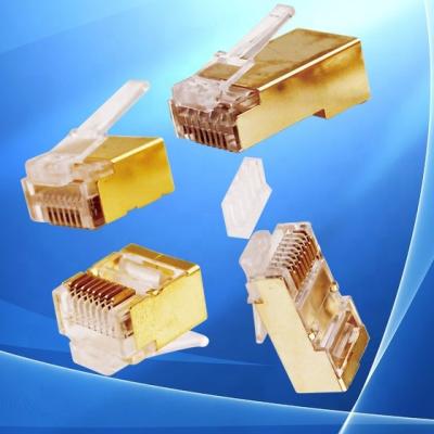 China SFTP CAT6 PCB Shielded RJ45 Crystal Head Connector Crystal Head Sockets for sale