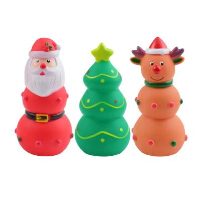 China 2022 Viable Squeaky Bags Santa Claus Christmas Tree Elk Dog Cat Pet Toy New Christmas Pet Dog Chew Toy and Pet for sale