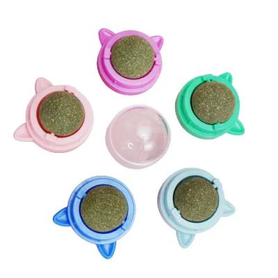 China Small Animals 2023 Hot Selling Catnip Toys Pure Natural Catnip Rotating Cat Mint Pet Catnip Interactive Ball for sale