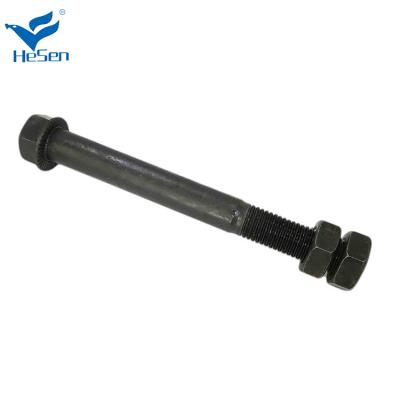 China Steel Crawler Excavator 40Cr Bolt With Bucket Nut Grade 8.8 Black 20*200 Pin Bolt And Nut for sale