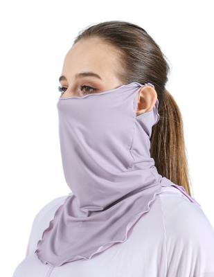 China Sunscreen Women Ice Silk Scarf Mask With Ear Loops Face Mask Neck Cuff Bandanas Sun Protection Breathable Face Covers for sale