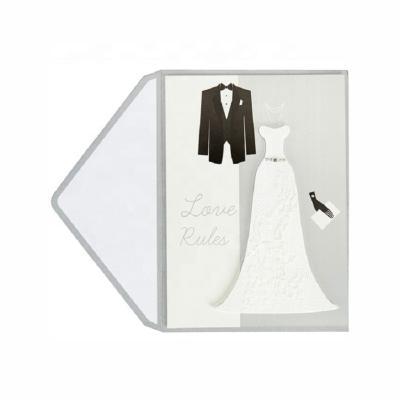 China North American Wholesale Custom Luxury Wedding Invitation Cards , Bride And Groom Handmade Greeting Cards for sale