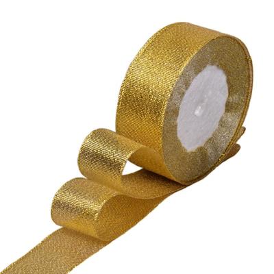 China Fashion Metallic New Design Wholesale Gift Wrap, Shiny Gold Metallic Ribbon for sale