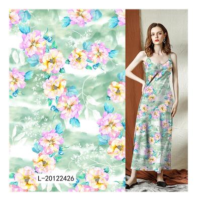 China Breathable Viscous Fabric 45S Digital Printed Plain Spun Rayon Digital Floral Viscose Fabric Digital Rayon Fabric Factory for sale