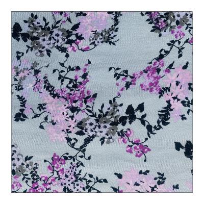 China Daisy 140gsm Organic 100% Twill Viscous Rayon Custom Print Woven Poplin Fabric For Casual Dress for sale