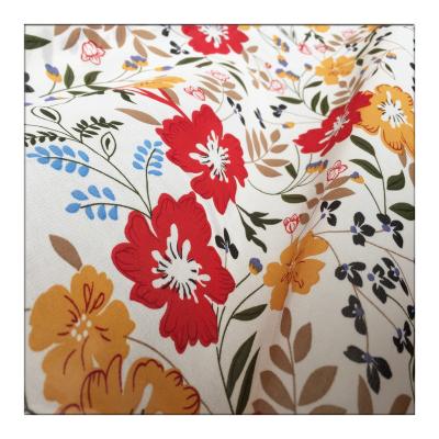 China Shrink-Resistant Custom Designs Floral Printed 100% Polyester 75D Pearl Chiffon Dress Fabric With Cheap Price for sale