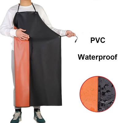 China Welding Carpenter Work PVC Waterproof Butcher Cobbler Apron Heavy Duty Cleaning Gardening Apron for sale