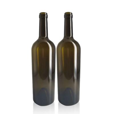 China Luxury High End Glass Wine Bottle 750ml Wine Beverage Glass Bottle Brandy for sale