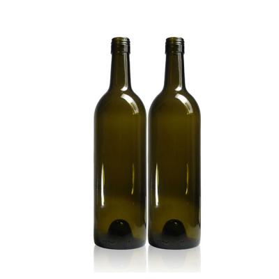 China Eco Friendly Beverage Neck 750ml Long Round Shaped For Wine Glass Bottle for sale