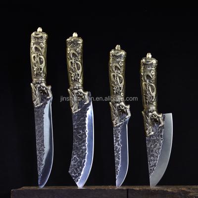 China Sustainable Hot Forged Chinese Kitchen Knives Camping Cooking Slaughter Boning Cutting Meat Cutting Vegetable Knife for sale