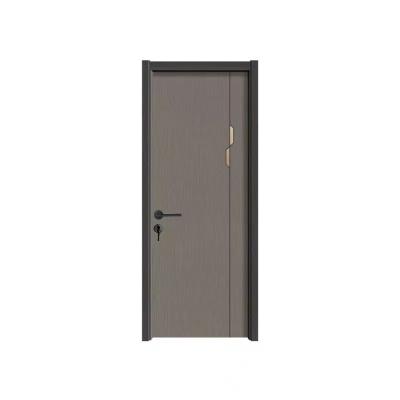 China Sound Insulation Single Wooden Instant Doors With Frame Design Wooden Doors Aluminum Strips For Fine Wooden Door for sale