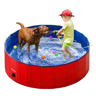 China Funny Portable Collapsible Collapsible Paddling Shower Tub 80cm*h20cm Pet Swimming Pool Dog Cat Bathing Tub Dog Grooming Shower for sale