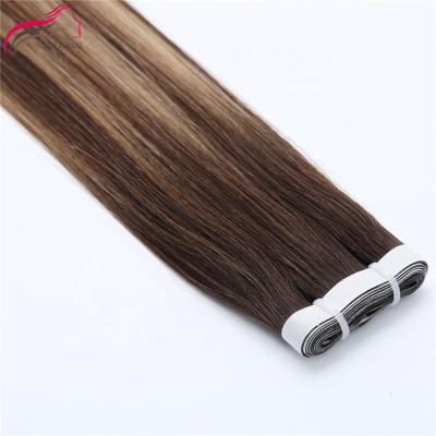 China No Chemical Wholesale Double Combing 100% Hair Extensions , Invisible Tape Martin Skin Tape Remy Hair Extensions for sale