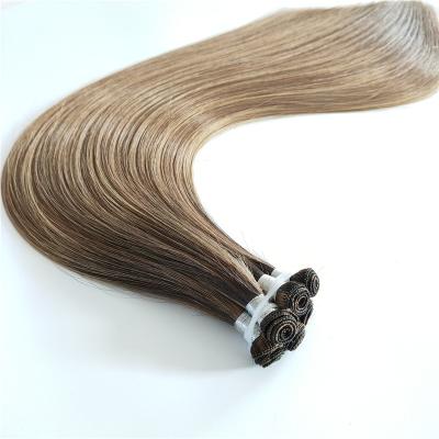 China No Chemical Russian Cuticle Aligned Yuchanghair Hand Tied Remy Hair Hand Tied Weft Hair Weft Extension for sale