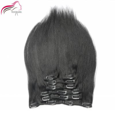 China No Chemical Wholesale Clip In Hair Extensions 100% Chinese Virgin Hair Double Weft Clip In Hair Extensions for sale