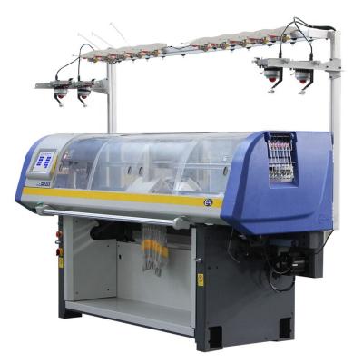 中国 New low noise computer 52inch 14gg shoe upper flat knitting machine with three system 販売のため