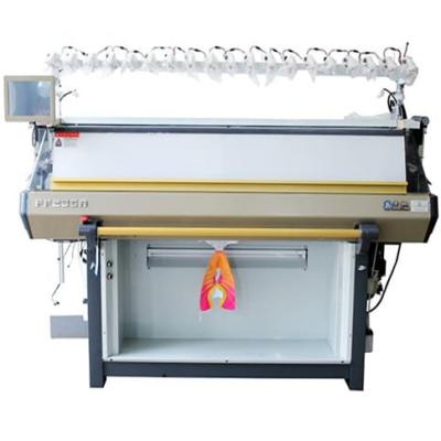 China Three System 14gg 72inch Flyknit Shoe Flat Top Flat Knitting Machine for sale