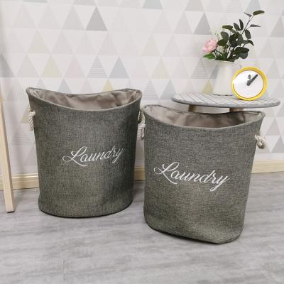 China Foldable Laundry Basket Breathable Laundry Hamper Collapsible Decorative Fabric Basket With Handles for sale